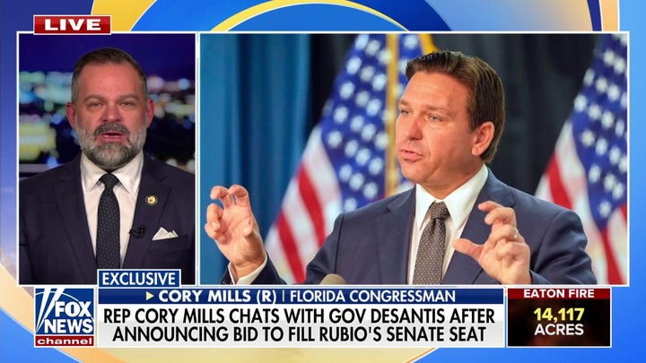 Rep. Cory Mills reveals details of phone call with Gov. DeSantis on filling Rubio